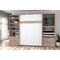 Bestar Cielo 119W Full Murphy Bed and 2 Shelving Units with Drawers (118W), Rustic Brown & White 80895-000009 - alternate 3